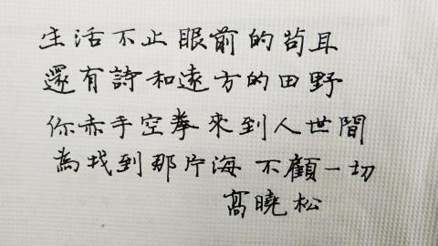 雙筆書法文創工房 - 高曉松的新詩