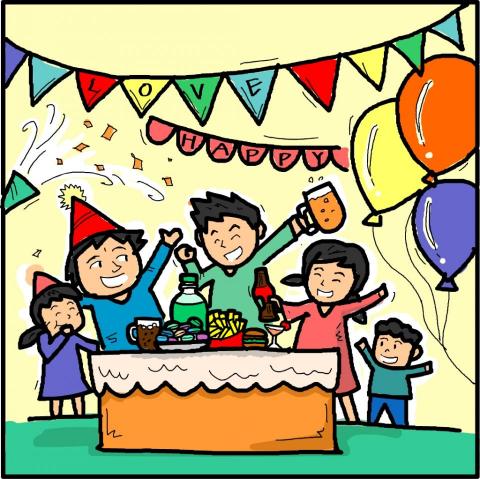 陳延暐-小陳 - 師大-語象期刊
教外國人中文的插圖
此圖為"派對",大家一起慶祝 陳延暐-小陳 - 師大-語象期刊
教外國人中文的插圖
此圖為"派對",大家一起慶祝