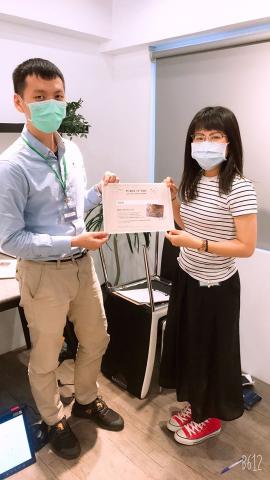 Jerry Lin - 頒發學習時數證書 Jerry Lin - 頒發學習時數證書