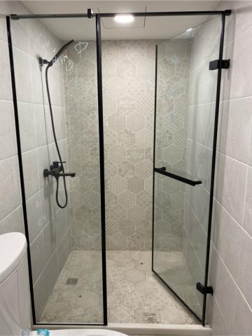 林鼎傑 - 淋浴拉門 消光黑推門！