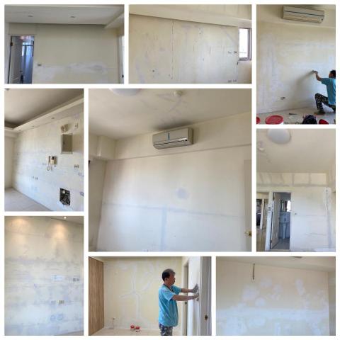 (豪)創奇油漆工程 - 桃園市龍岡區，業主本來想自己施做的作品，可能對材料不熟悉，所以做到自己不滿意。