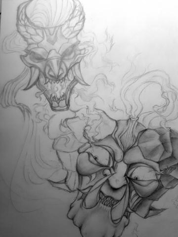 郭品君 - 鉛筆素描懶得勾邊/A4/鬼面