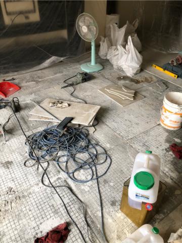 拓暘工程有限公司 - 大慶街磁磚隆起修繕工程