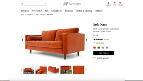 靜靜工作室 -  家具店-產品詳情UI設計