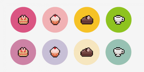 刺傷 - 像素徽章設計