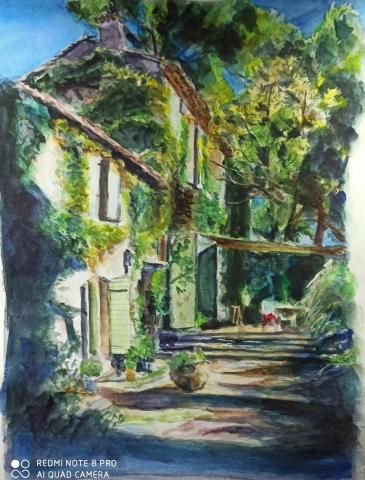 靈果繪畫工作室 - 水彩，用色及畫風參照20世紀初偏寫實的印像派