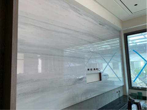 大理石專業美容 - 電視牆無縫