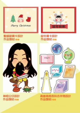 黃思涵 - 賀卡設計、吉祥物設計（全電繪）