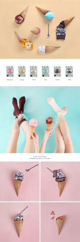 YENPOPPY - Ice Cream Socks 企劃/攝影/印花設計/包裝設計
Art Direction, Photography, Packaging Design, Illustration