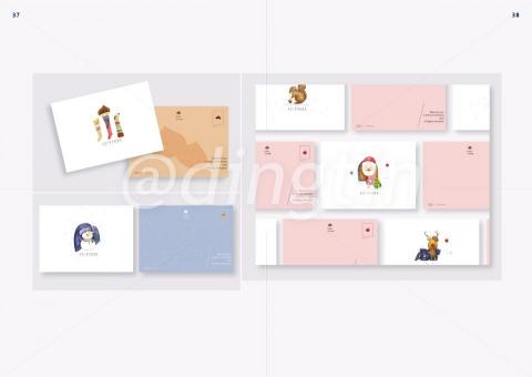 Din - 聖誕節明信片設計