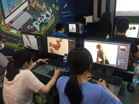 鄭鈞中 - 電繪班，掌握光影對人物的影響