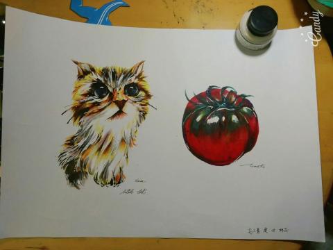 樹德科技大學 - 高中時期的麥克筆作品