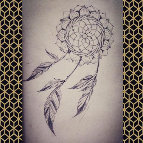 春女 - 手繪曼陀羅花結合捕夢網 春女 - 手繪曼陀羅花結合捕夢網