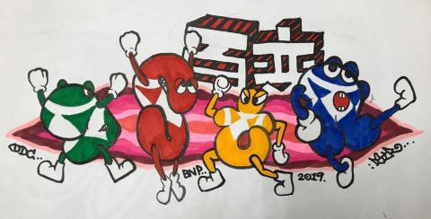 劉冠顯 - 草圖文字設計
結合卡通百變金剛