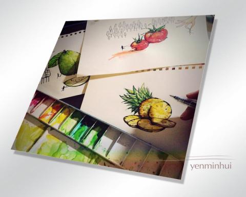 顏敏惠 - 手繪插圖_水果