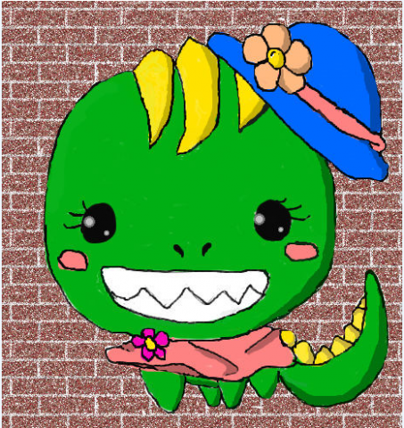 阿絲藍工作室 - 插圖，綠蜥蜴