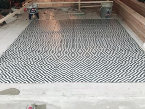 陳慶鴻 - 20X20公分四角菱形磚