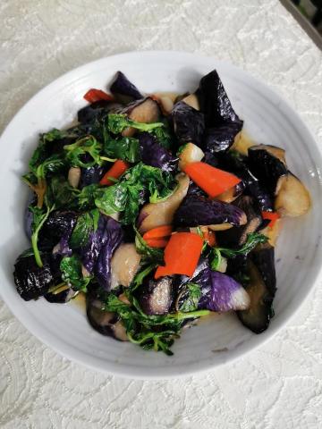 康小姐 - 九層塔茄子