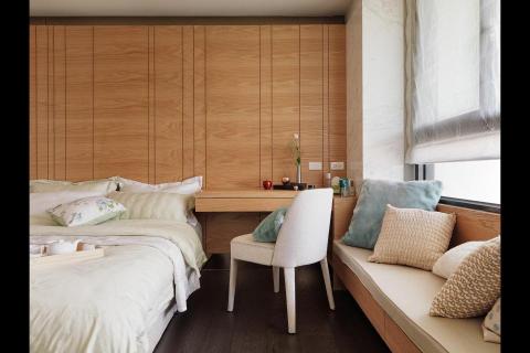 紳然室內裝修設計有限公司 - 溫馨小宅/17坪一房一廳主臥床頭設計/板橋新巨蛋 紳然室內裝修設計有限公司 - 溫馨小宅/17坪一房一廳主臥床頭設計/板橋新巨蛋