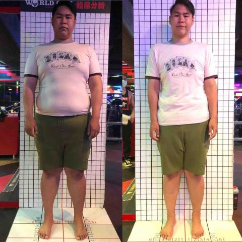 王嘉聖 - 學生 兩個月 減去40kg 155-115
