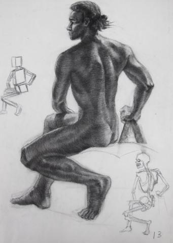 IVY鄧 - 模特兒人體素描練習