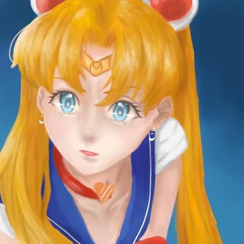 嘎菲喵 - 跟風美少女戰士（厚塗上色）