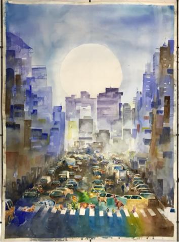 無 - 水彩 超現實
