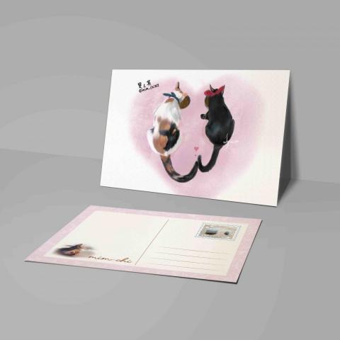 S’ Design - Postcard_貓主人委託－甜蜜時刻，旻旻與其其的專屬明信片 IG: mim_chi252