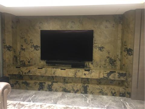 WNJ室內空間設計 - 石板TV牆面造型設計