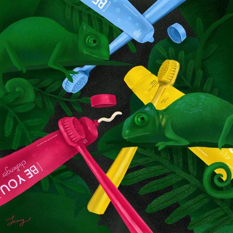 Hemi 禾米造型 - 科瑞寶士產品合作插圖