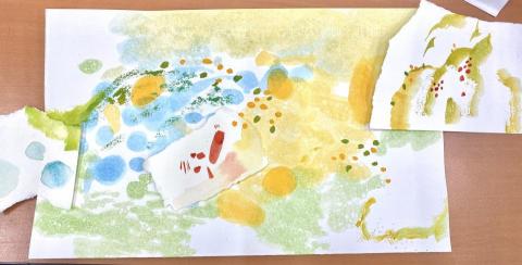 曹育禎 - 藝術概念發想，針對顏色挑選跟塊面線條去做搭配。