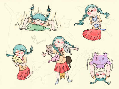 須摩子 - 吸貓
1890px*1417px