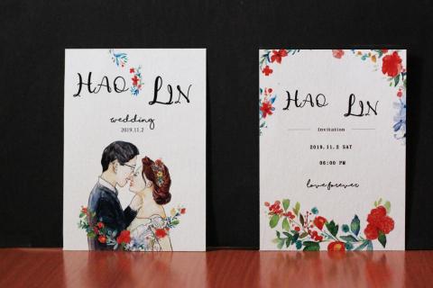 Sanr - 水彩喜帖設計