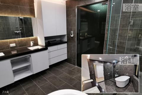 沃巢室內裝修設計有限公司 - 雙洗手台設計，男女主人可以同時使用