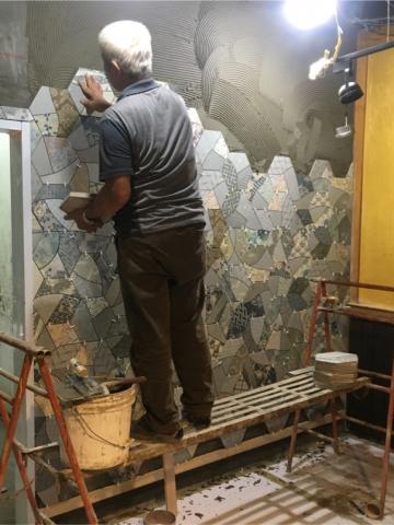 雄瑋工程行 - 牆面六角磚施工