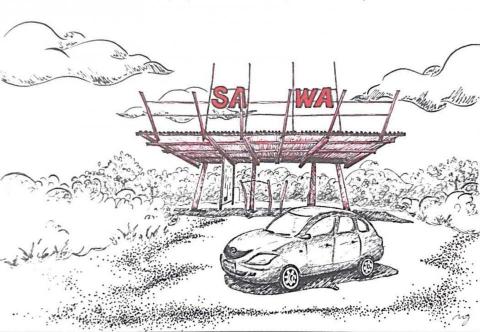 mg - 手繪明信片-代針筆
SA/WA Border Crossing