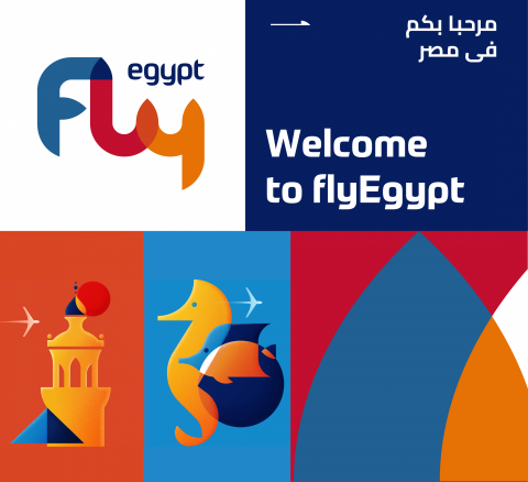 BerylWu - 全新的品牌識別帶入別具代表性的埃及顏色，以埃及建築特有的拱門形狀為參考，勾勒出了識別的弧形以及拱形。有別於其他埃及航空，flyEgypt 整體品牌形象鮮明並且具現代感，以大膽創新的品牌定位打入市場，展現出了獨有的自信以及決心。