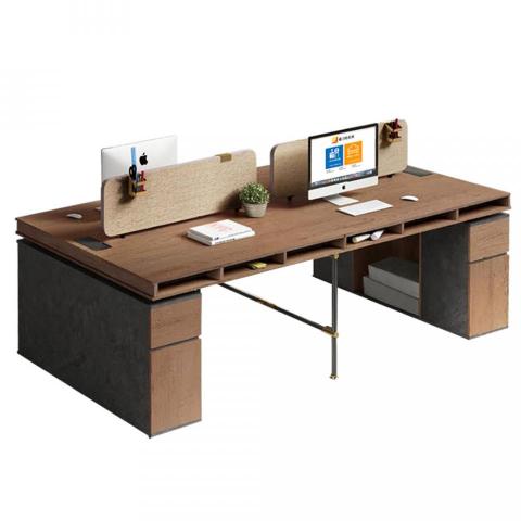 歐度商務中心 - 木蘭芝城工業風，全新全實木辦公桌椅，兼具格調與沈穩感,輕鬆風格辦公空間