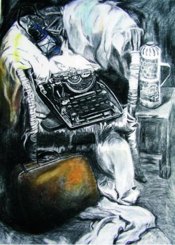 mg - 插畫-炭筆＋粉彩