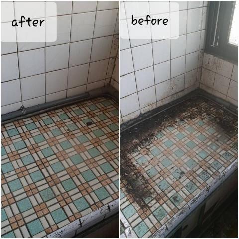 kevin - 廚房舊公寓磁磚油垢清潔
