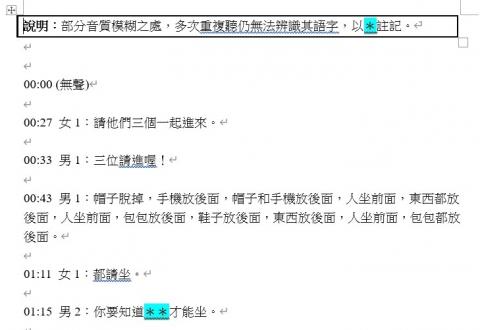 Kris Lai  姿均 - 音檔逐字稿
範例一 Kris Lai  姿均 - 音檔逐字稿
範例一