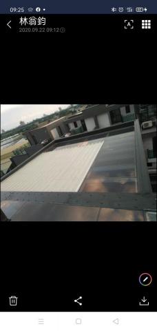 鈞耀企業社 - 鐵皮屋：橫式壁鈑（牆面拉直）（竣工）
（屋頂照片）