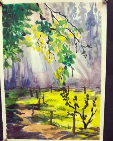 夏米畫室 - 水彩示範