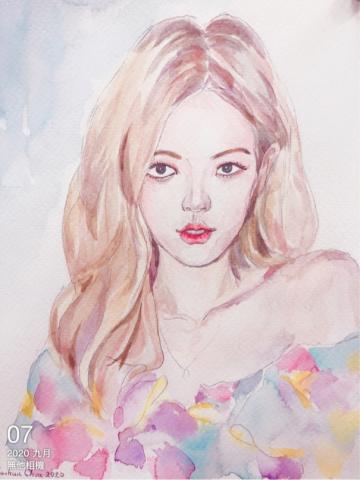 夏米畫室 - 水彩肖像示範