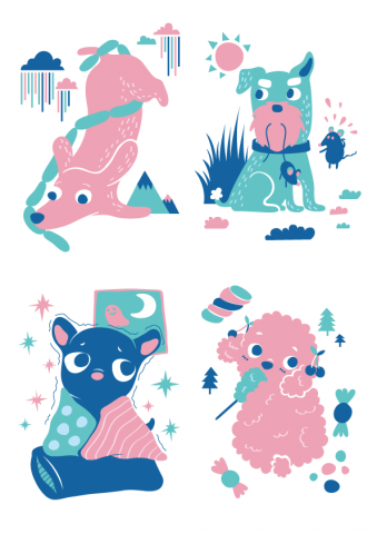 @yushih illustration - 狗狗明信片插圖繪製 @yushih illustration - 狗狗明信片插圖繪製