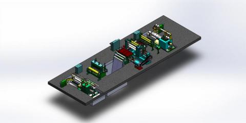 Sigma-Tek Studio/希格瑪技術整合工作室 - 鋼板生產線（鋼卷分條機產線設計 3D建模）
