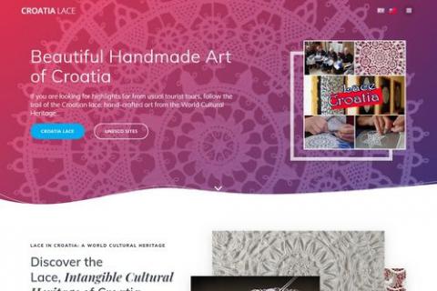 Omahoung Wordpress工作室 - 作品：克羅埃西亞花邊網站首頁，含中英文版。
網址：https://www.croatialace.com/