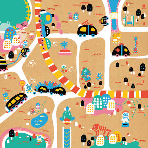 @yushih illustration - 兒童地圖教材繪製-正面 @yushih illustration - 兒童地圖教材繪製-正面