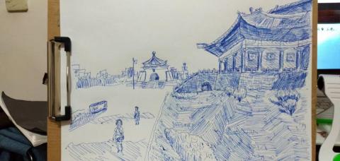 郭思宏 - 風景速寫原子筆