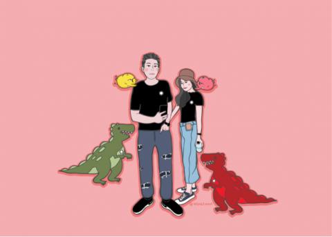 草莓波霸奶茶 - 全身